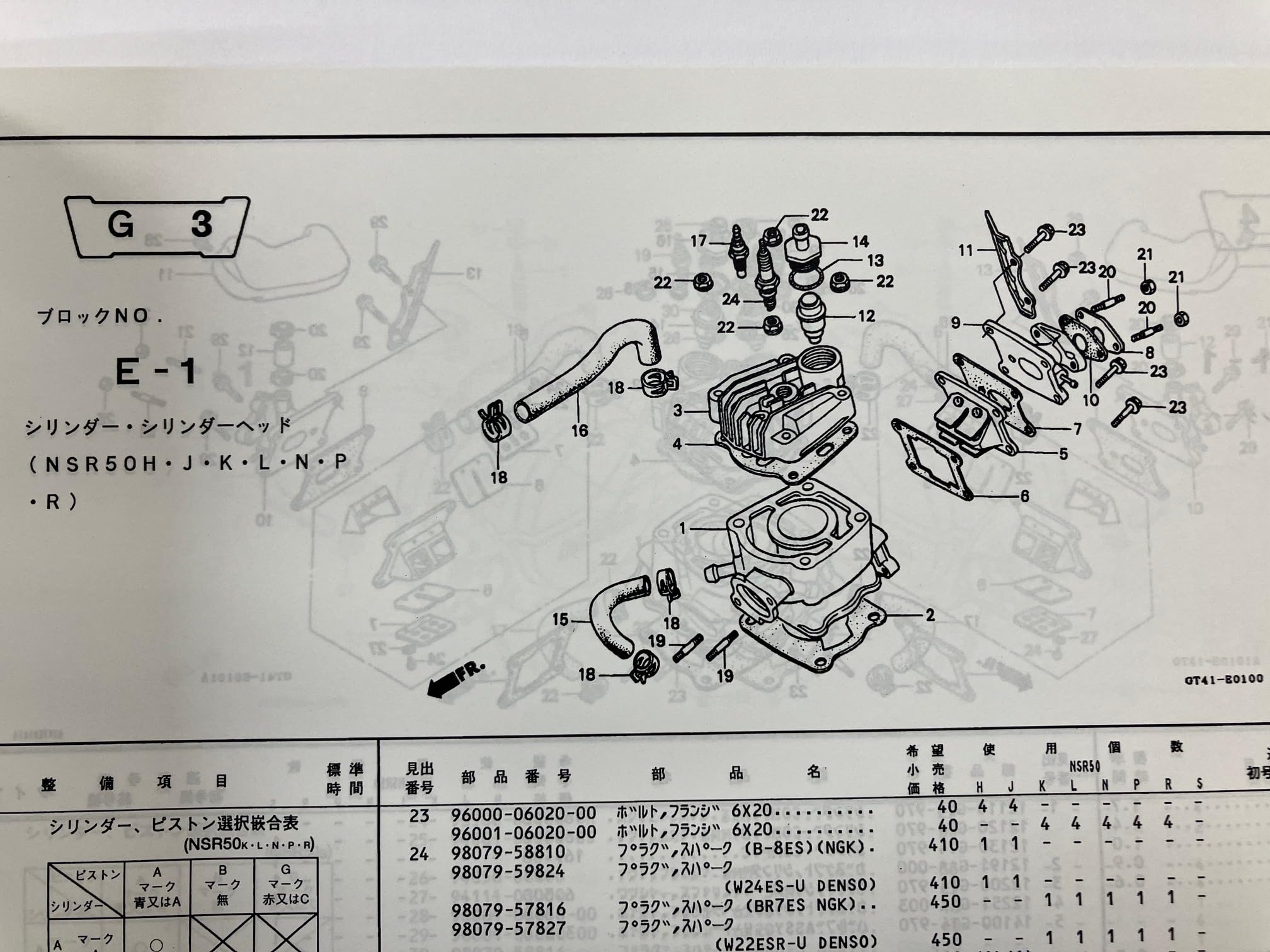 NSR 50。メンテナンス 整備 パーツ リスト カタログ。検 2ストローク NSR 50。メンテナンス 整備 パーツ リスト カタログ。検 2ストローク