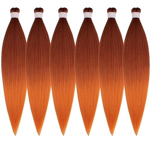 Miniatura 7 de Extensiones de cabello trenzado Kanekalon preestirado rubio cenizo ombré, se alimentan de trenzas