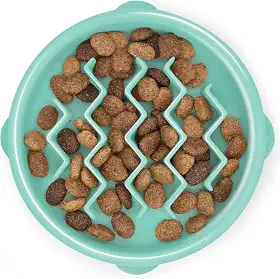 Tigela Outward Hound Fun Feeder, para alimentação lenta, pequeno, Mint