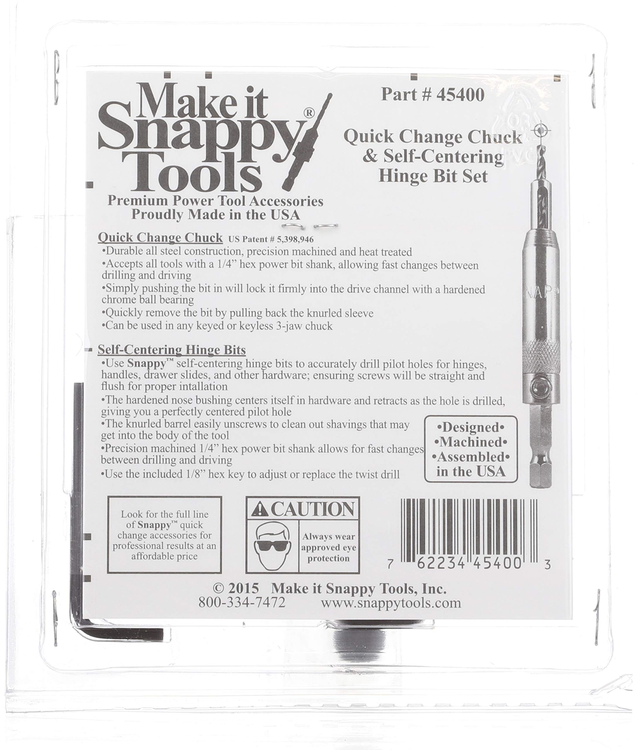 Make it Snappy Tools 45400 - 3-Piece Self Centering Hinge