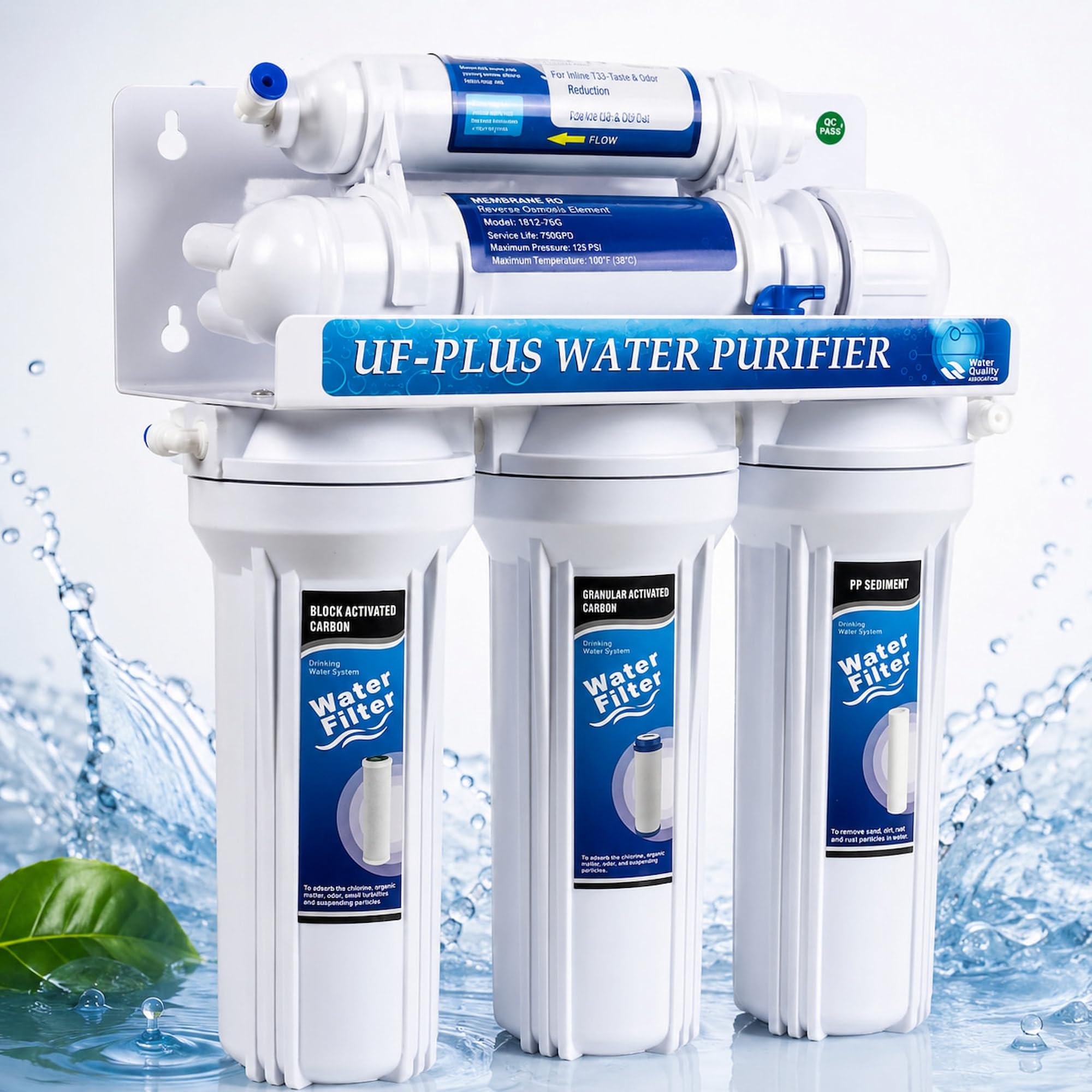 Depuratore Acqua Ultrafiltrazione 5 Stadi filtri | DC-UF5 Purificatore domestico acqua potabile dal rubinetto di casa