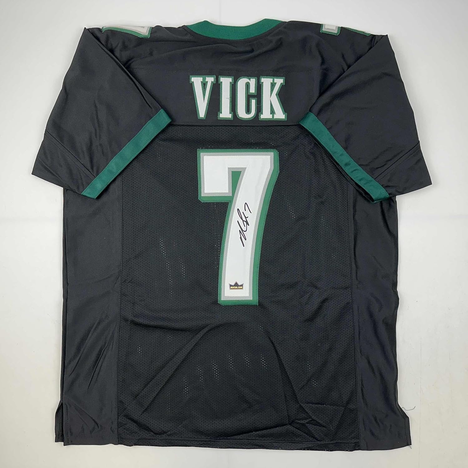 Facsimile Autographed Michael Mike Vick Philadelphia Black Reprint Laser Auto Football Jersey Size Men's XL