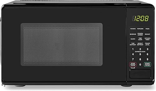 COOLHOME - Horno microondas de 0.7 pies cúbicos, 700 vatios, color negro