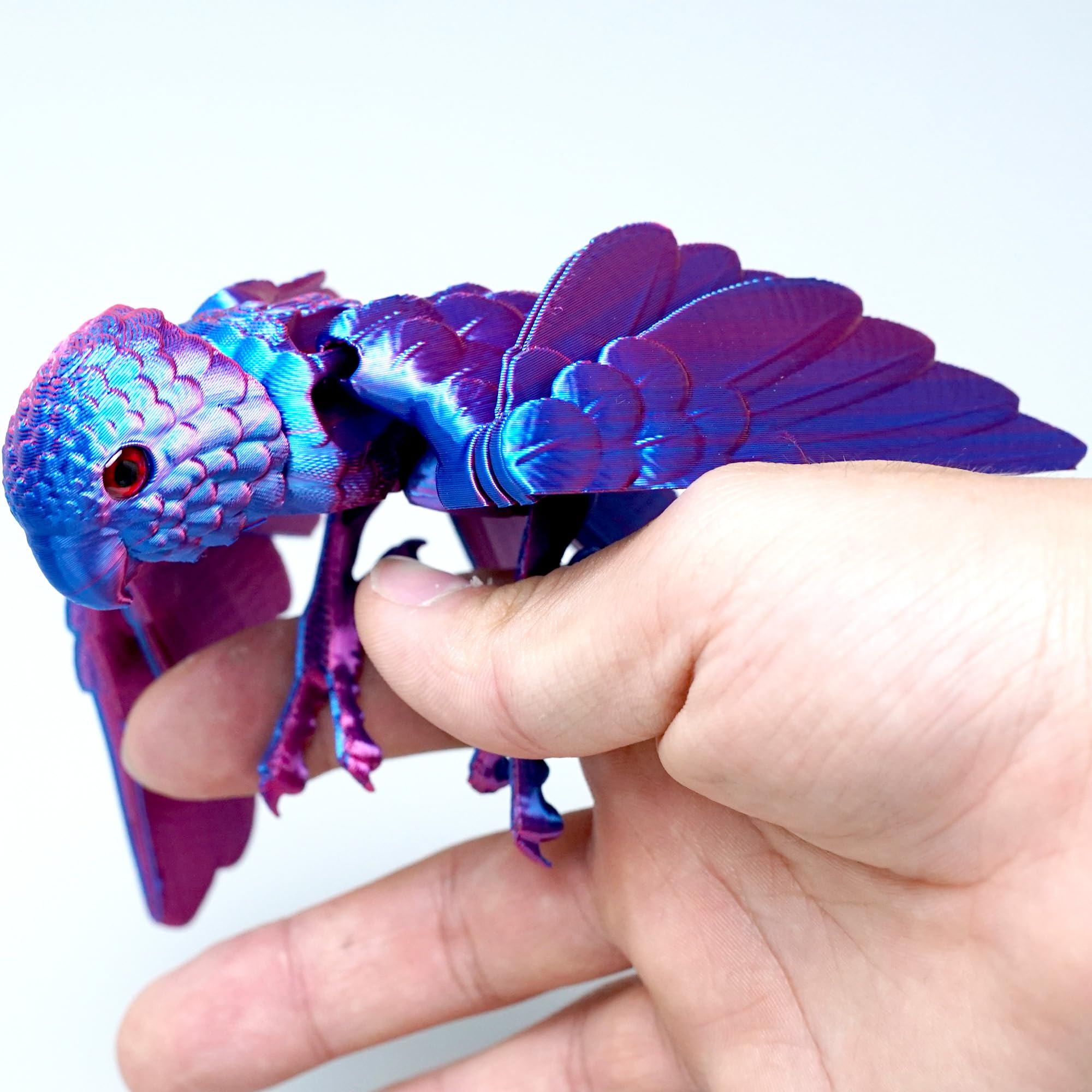3D Printed Flexible Parrot Model,Bird with Wing,Movable Joints,Home Office Decor,Interesting Toys for Autism/ADHD,Festival Gifts toco,Fidget Toys, Executive Desk Animals Toy