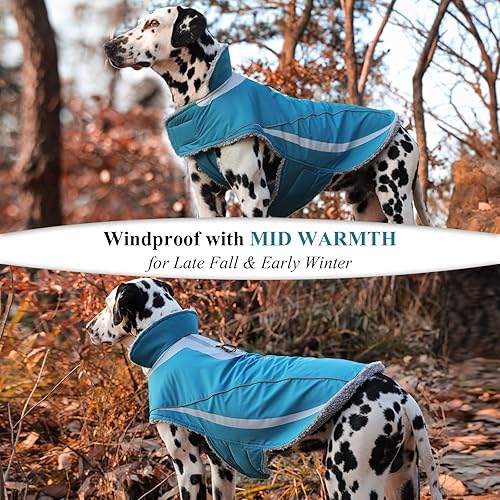 Miniatura 2 de VIVAGLORY Abrigo para perro, chaqueta ligera y acogedora con forro polar para fines de otoño y principios de invierno, chaleco de forro polar