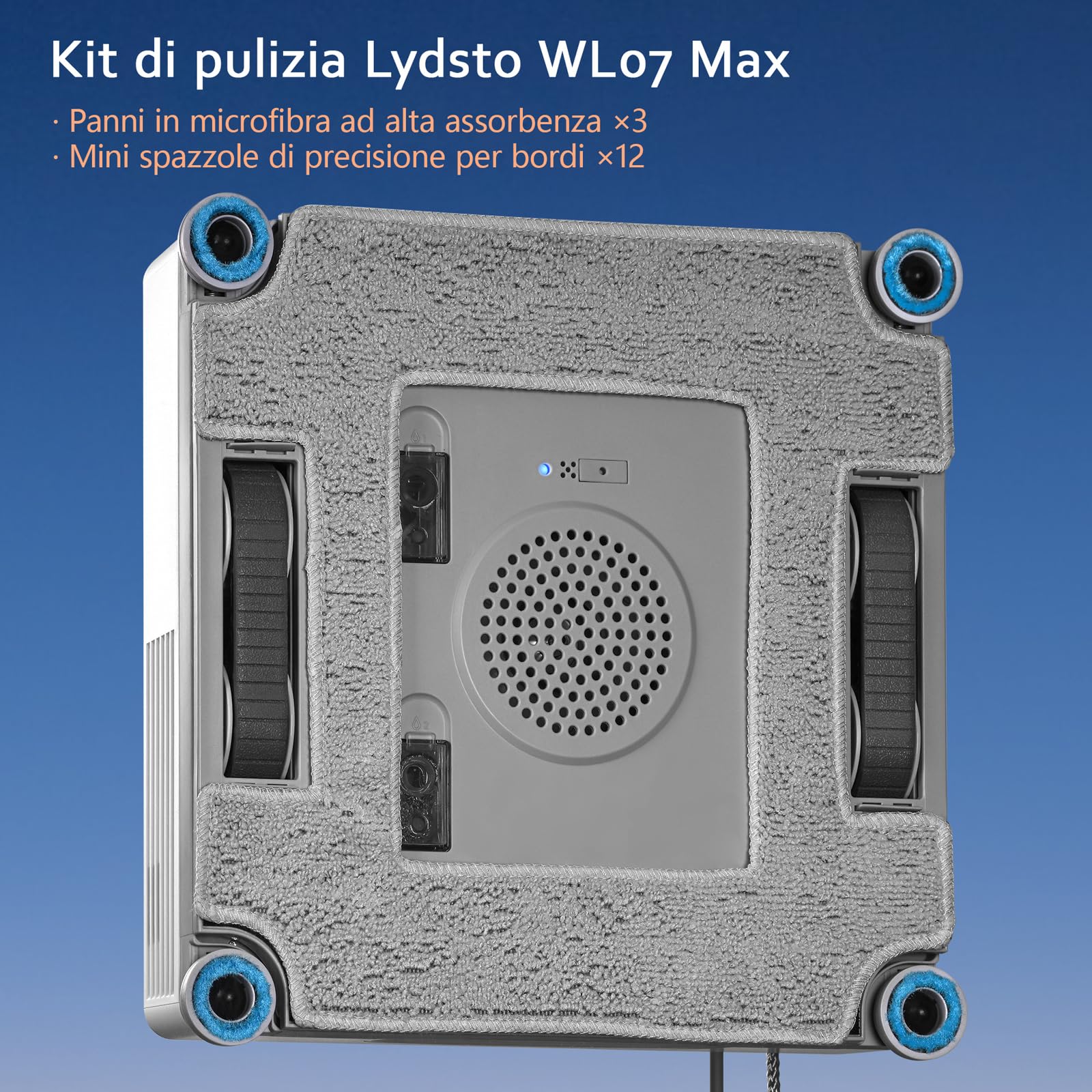 Lydsto 3 panni quadrati, 12 panni rettangolari, adatti per il lavavetri Robot WL07 Max