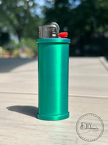 Miniatura 55 de Funda de metal en blanco para encendedor reutilizable personalizable para encendedores regulares Bic J6, funda individual (negro cromado) Negro