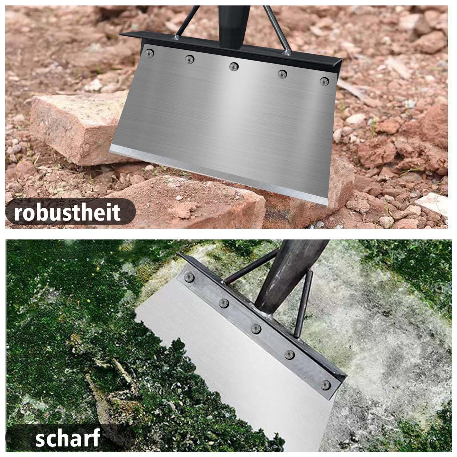 Pala Multiuso Da Giardinaggio 24 Cm - In Acciaio Al Manganese - Per Diserbo, Pulizia E Raschiatura