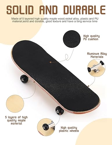 Miniatura 4 de Yosoo Health Gear Patinetas para dedos, tabla de patinaje para dedos, 1 pieza de aleación de madera de arce, monopatines con caja para reducir la