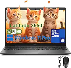 Dell Notebook Latitude 3550 para negócios e trabalho, Intel Core i5-1335U (Beat i7-1255U), RAM DDR5 de 16 GB, SSD PCIe de 512 GB, FHD de 15,6 polegadas, WiFi 6E, Bluetooth, Webcam FHD, USB4 Type-C