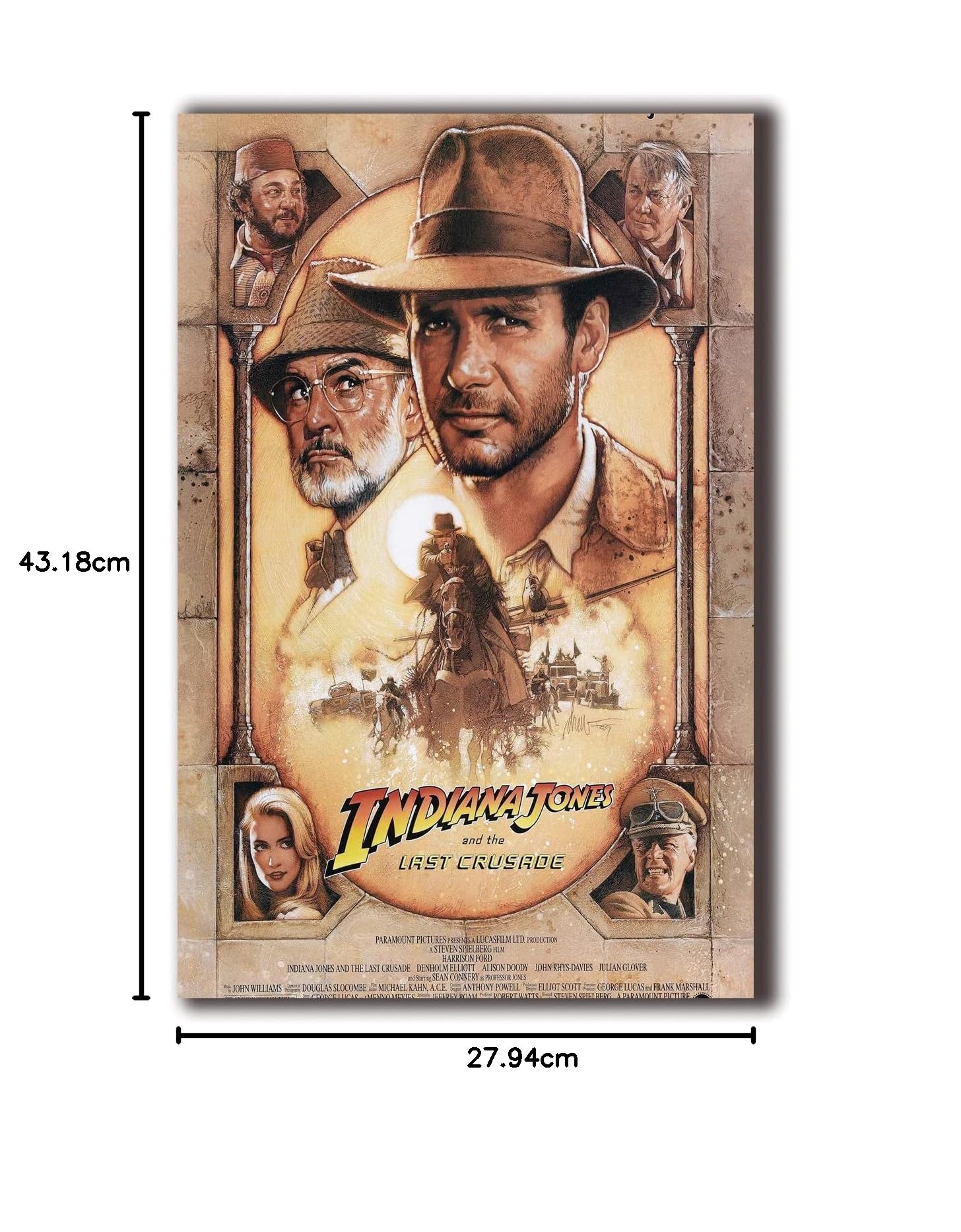 Indiana Jones The Last Crusade ポスター Indiana Jones and The Last Crusade Movie Poster for Home Decor