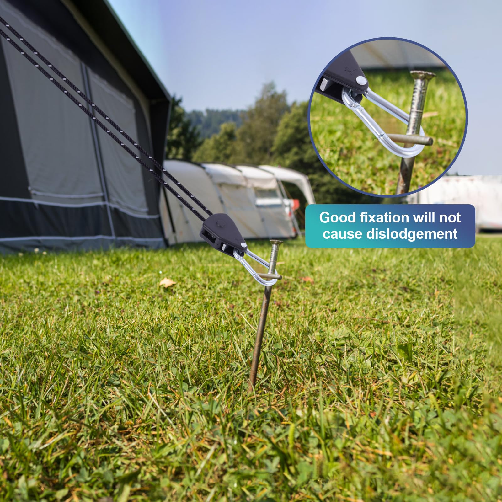 Lot De 4 Tendeurs De Câble M6 Réglables Avec Crochet Et Crochet