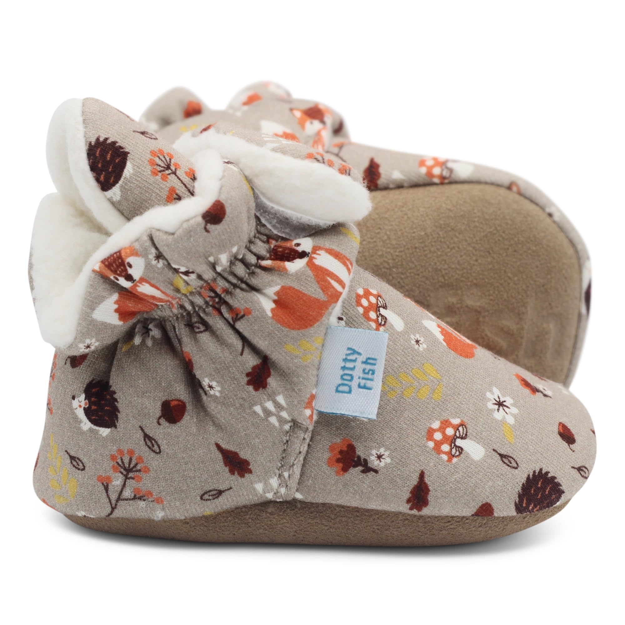 Dotty Fish Pantuflas de Algodón Para Bebé PantuflasUnisex bebé
