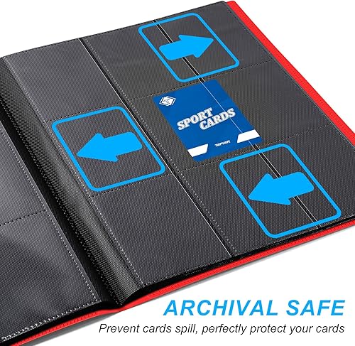 Miniatura 3 de Carpeta de tarjetas coleccionables con 9 bolsillos, 360 bolsillos, álbum de tarjetas coleccionables para tarjetas estándar, carpeta de tarjetas de