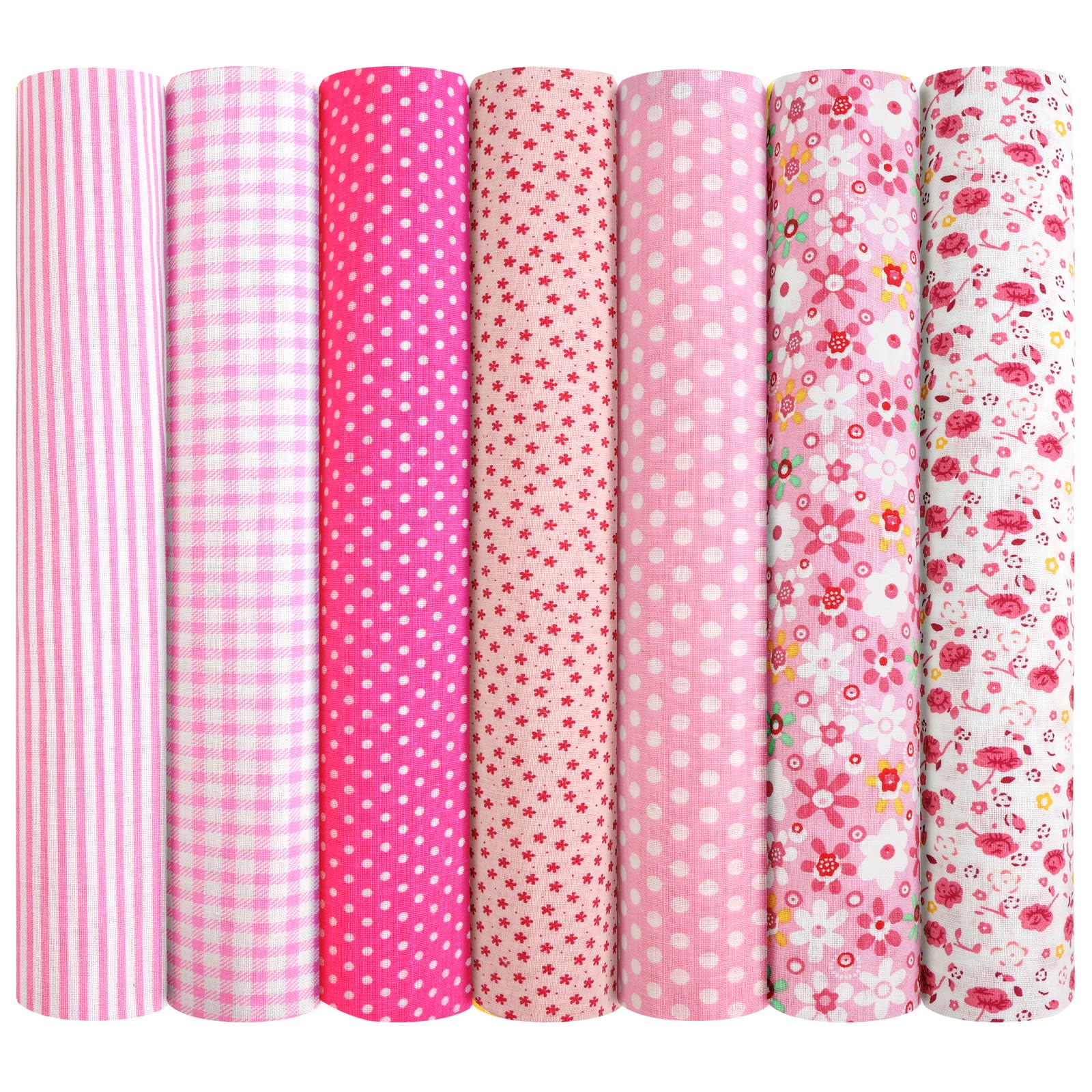 AOOSA Baumwollstoff, 100% Baumwolle Quadrate Patchwork, Vorgeschnittene Stoffpakete Patchwork mit Blumenmuster zum Quilten, Nähen, DIY Basteln, Puppenkleidung