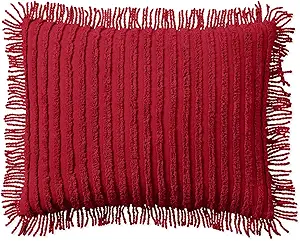 BrylaneHome Chenille 100% Cotton Sham - King, Burgundy