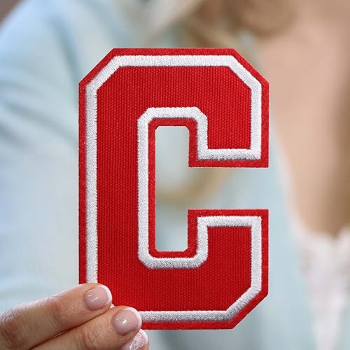Miniatura 73 de Parches de letras termo-adhesivas de alta calidad – Lindas letras para ropa – Parche universitario para ropa – Letras bordadas de 4 1/2 parches