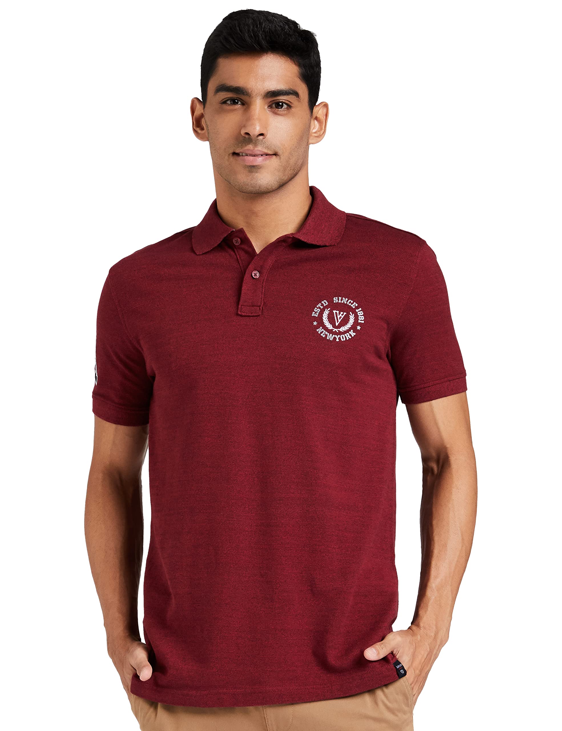 Van Heusen Men's Cotton Regular Fit T-Shirt