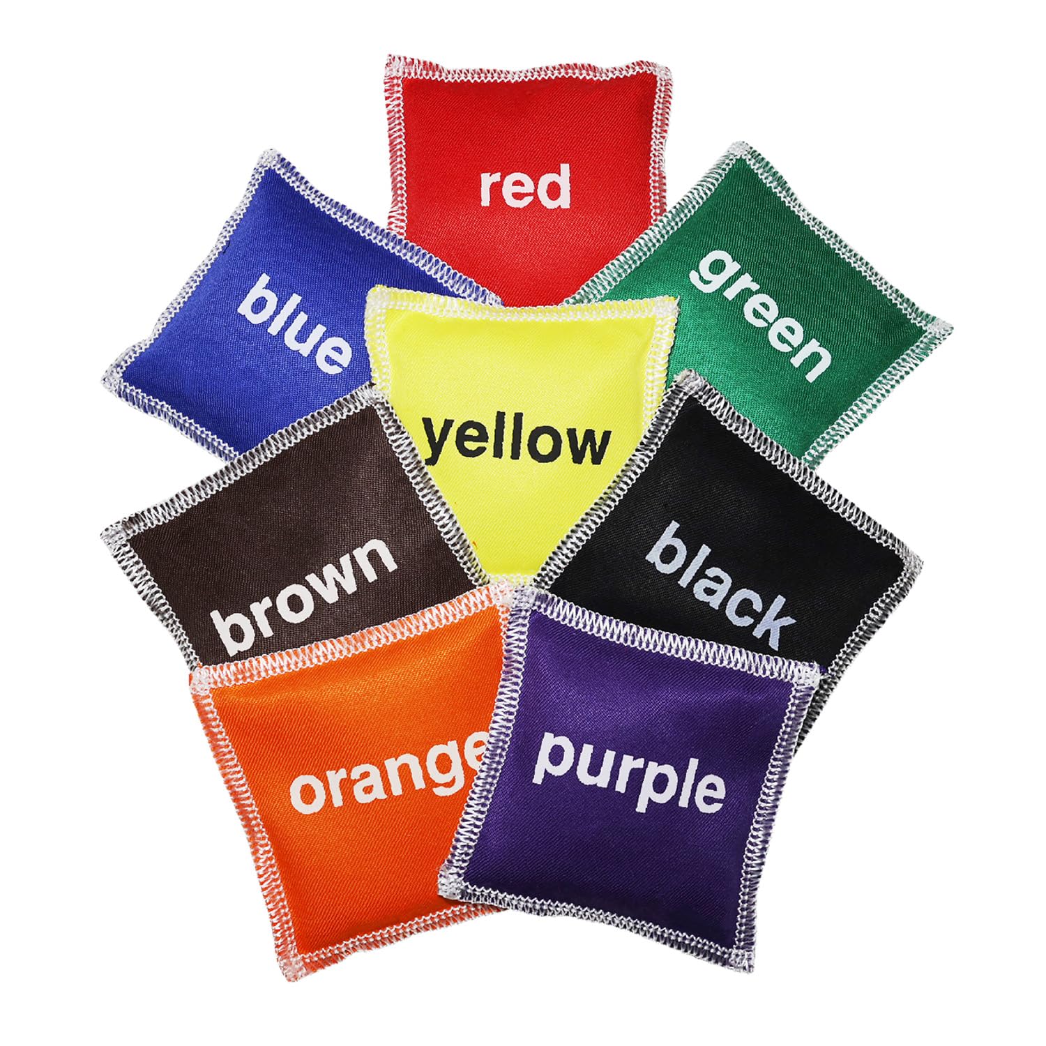 GISCO Educational Colored Bean Bags 8 Set | Kids Learn Colours, Toddler Learning Toy, Preschool Kindergarten Classroom Must Haves | Pack of 8, Multicolour, Ages 3+