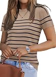 Arach&Cloz Women's Wool Blend Business Casual Loose Fit Summer Sweaters Outfits