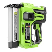 Greenworks GD24BN Chiodatrice a Batteria 110pz, min, Capacità 110 Chiodini, per Chiodi 18GA da 20-50mm, SENZA Batteria 24V e Caricabatteria, Garanzia 3 Anni