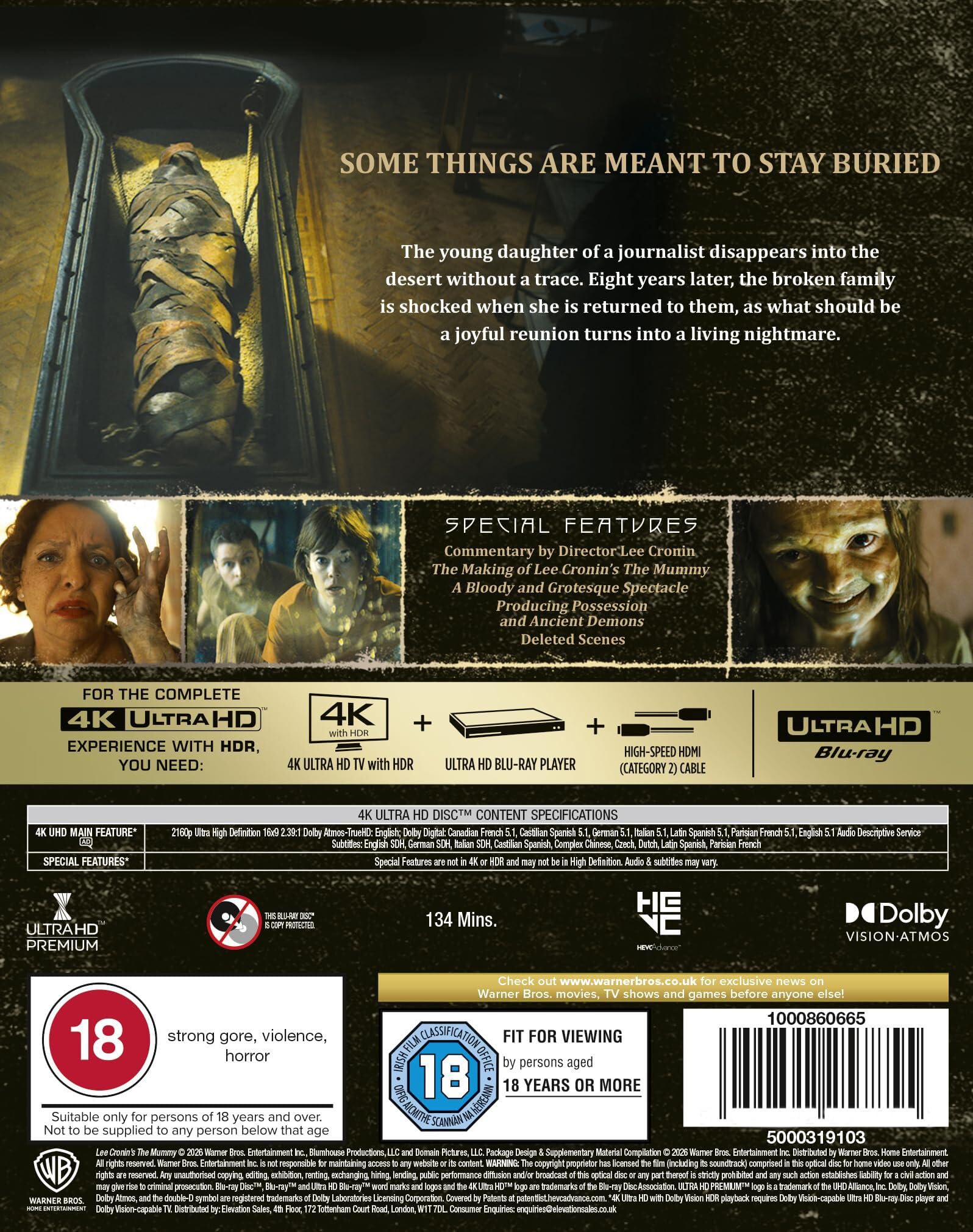 The Mummy (Lee Cronin's The Mummy) [Special Features] [2026] [4K Ultra HD] [Region Free]