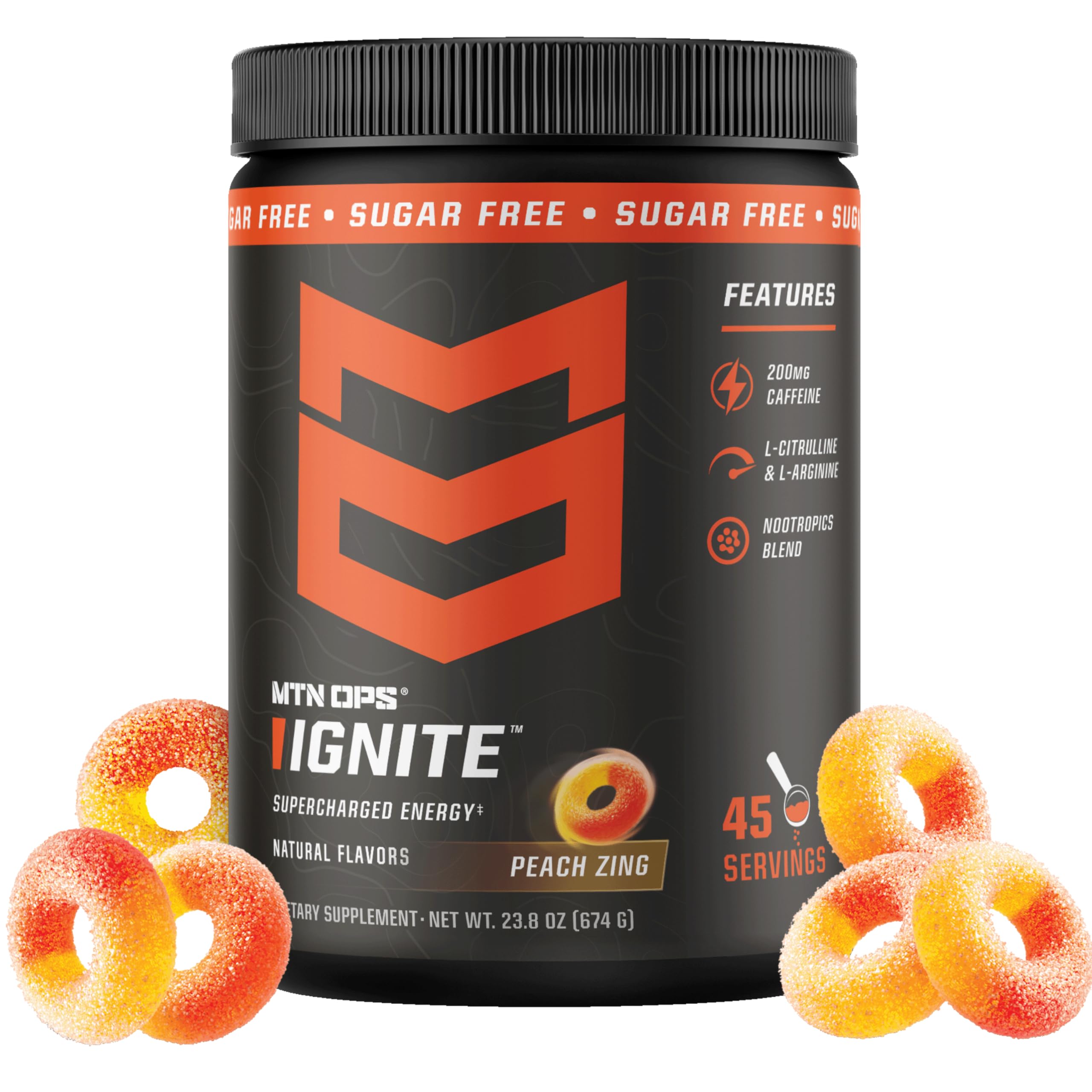 Amazon.com: MTN OPS Ignite Sugar Free Energy Drink Powder with