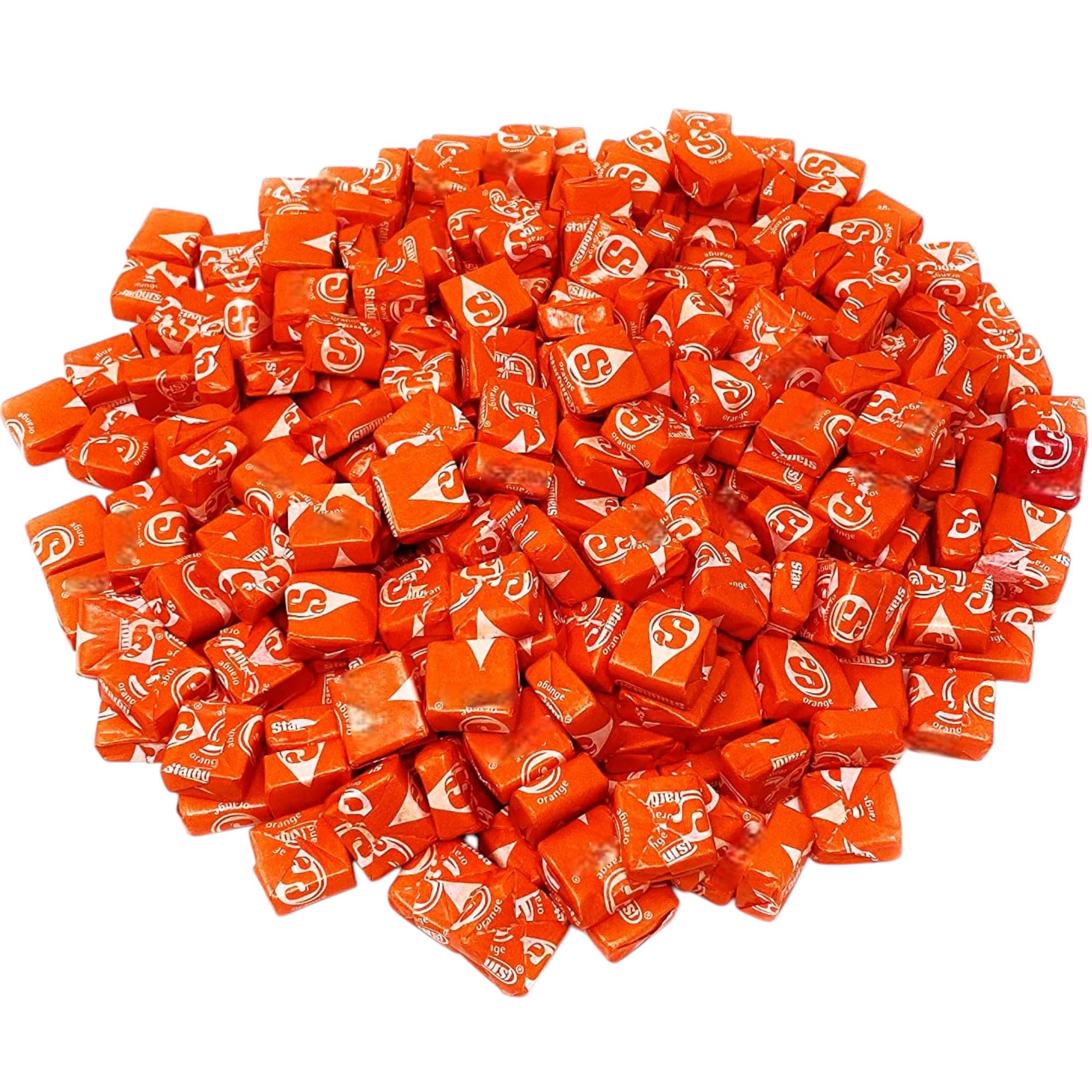Holiday Special Starburst Orange Chewy Candy - 1.5 lbs - All Orange Starburst Fruit Chews - Single Flavor Soft Candy Assortment Sharing Size Bulk Family Pack - Individually Wrapped, 24 oz.