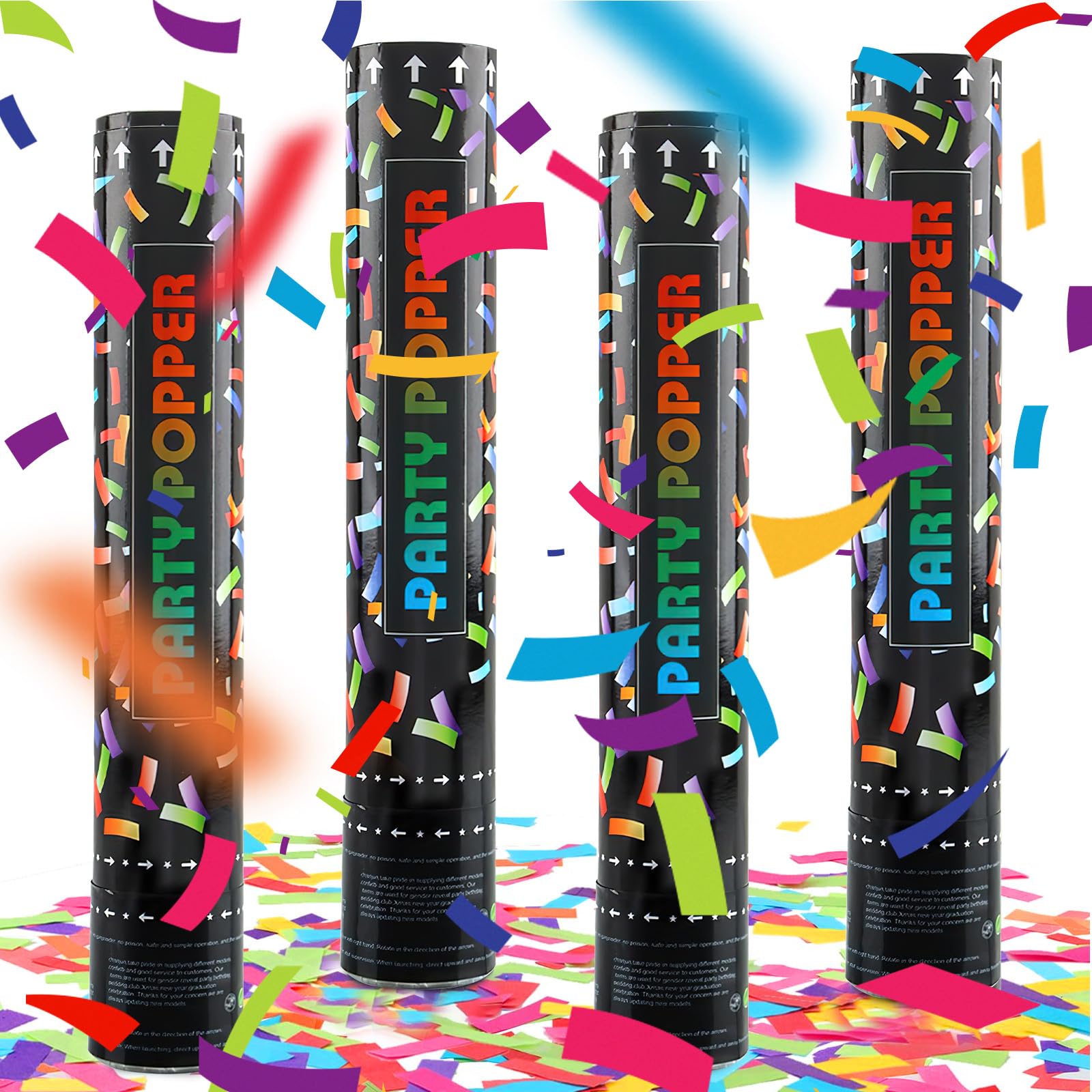 Cannone Sparacoriandoli Bianchi Modello XXL 80cm Art.NY133 Per Feste O Sorprese