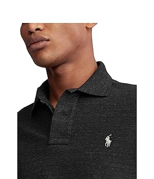 POLO RALPH LAUREN CLASSIC FIT ポロチノ BLACK Polo Ralph Lauren Mens Classic Fit Mesh Polo Shirt, Black,S