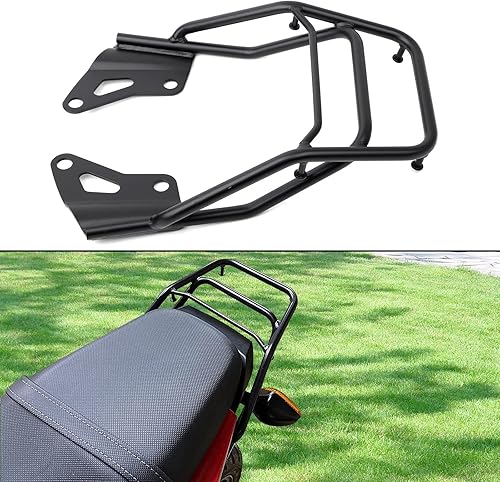 Miniatura 4 de Mokuo Portaequipajes trasero negro para motocicleta, portaequipajes de hierro compatible con Honda Grom MSX125 2016-2020
