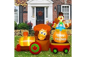 Giant Thanksgiving Turkey on Train Lawn Inflatables