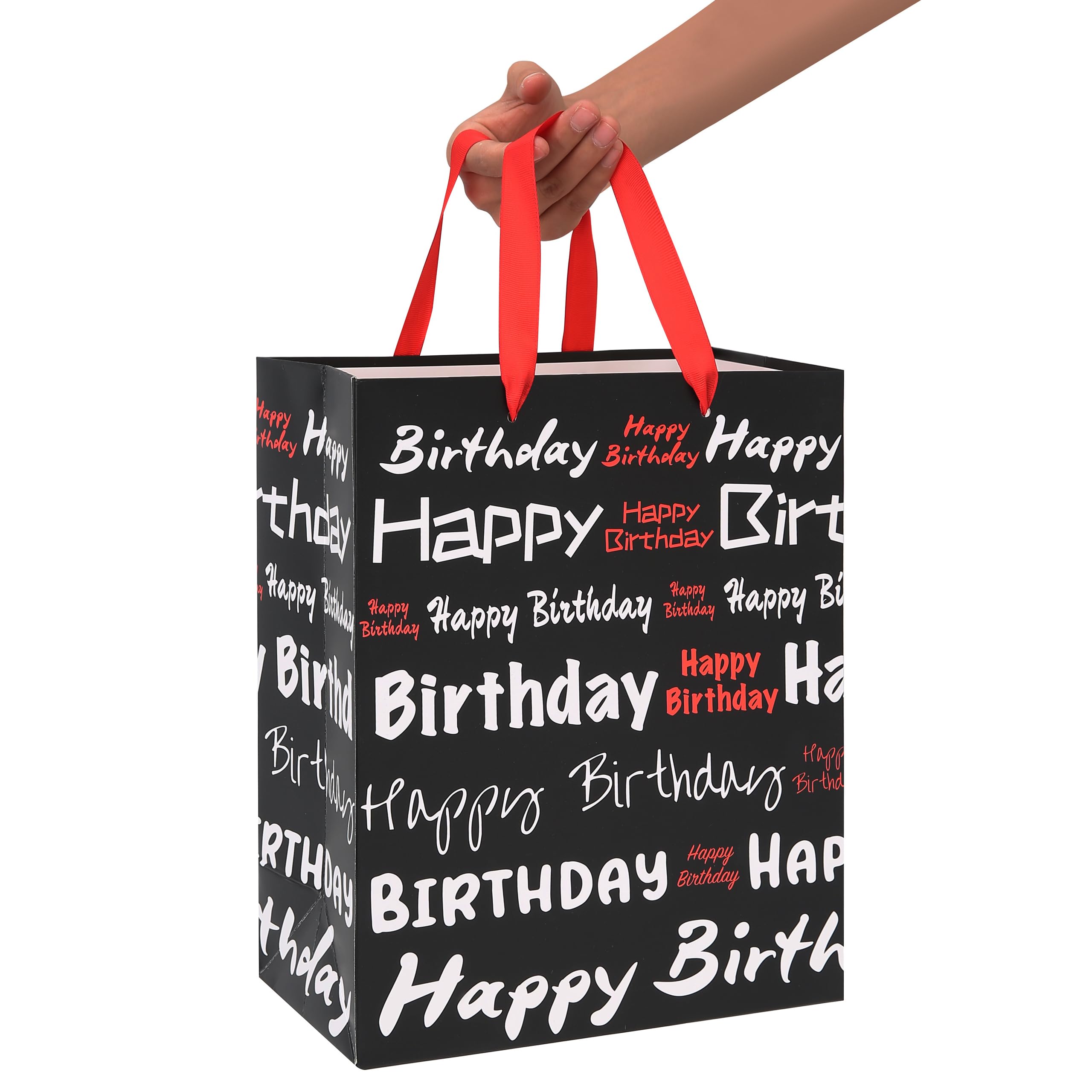Wishinside Extra Große Geschenktüte – 41,9 Cm Hoch, Mit Karte & Seidenpapier, Geburtstagsdesign