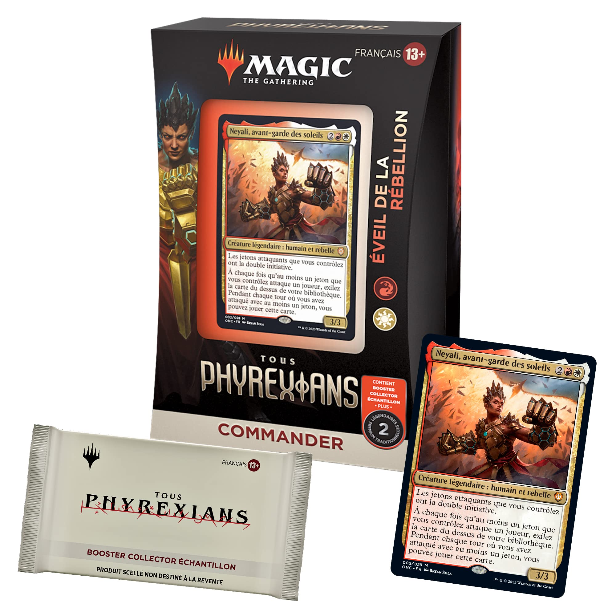Magic The Gathering Exemple collector de Deck Commander All Phyrexians - Rebellion Awakening & Booster (version française