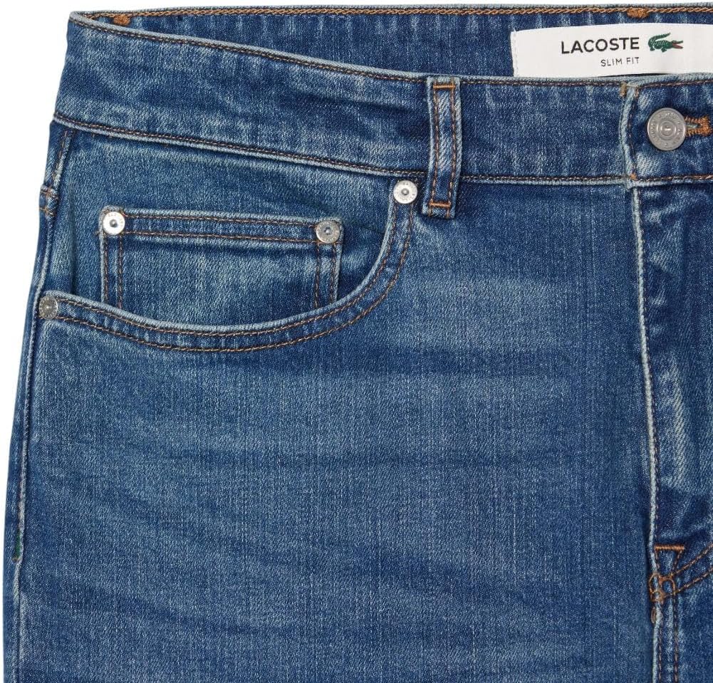 Lacoste Mens Slim Fit Stretch Cotton Denim Jeans - Image 6