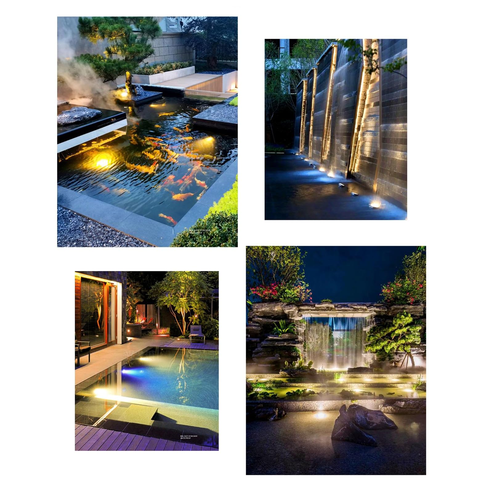 LED Lámpara Subacuática Luz De Piscina Bajo Voltaje AC12/24V IP68 Resistente Al Agua Acero Inoxidable Forma De Anillo Luz De Estanque para Exteriores Estanques Rocallas Luces De Paisaje(Purple,
