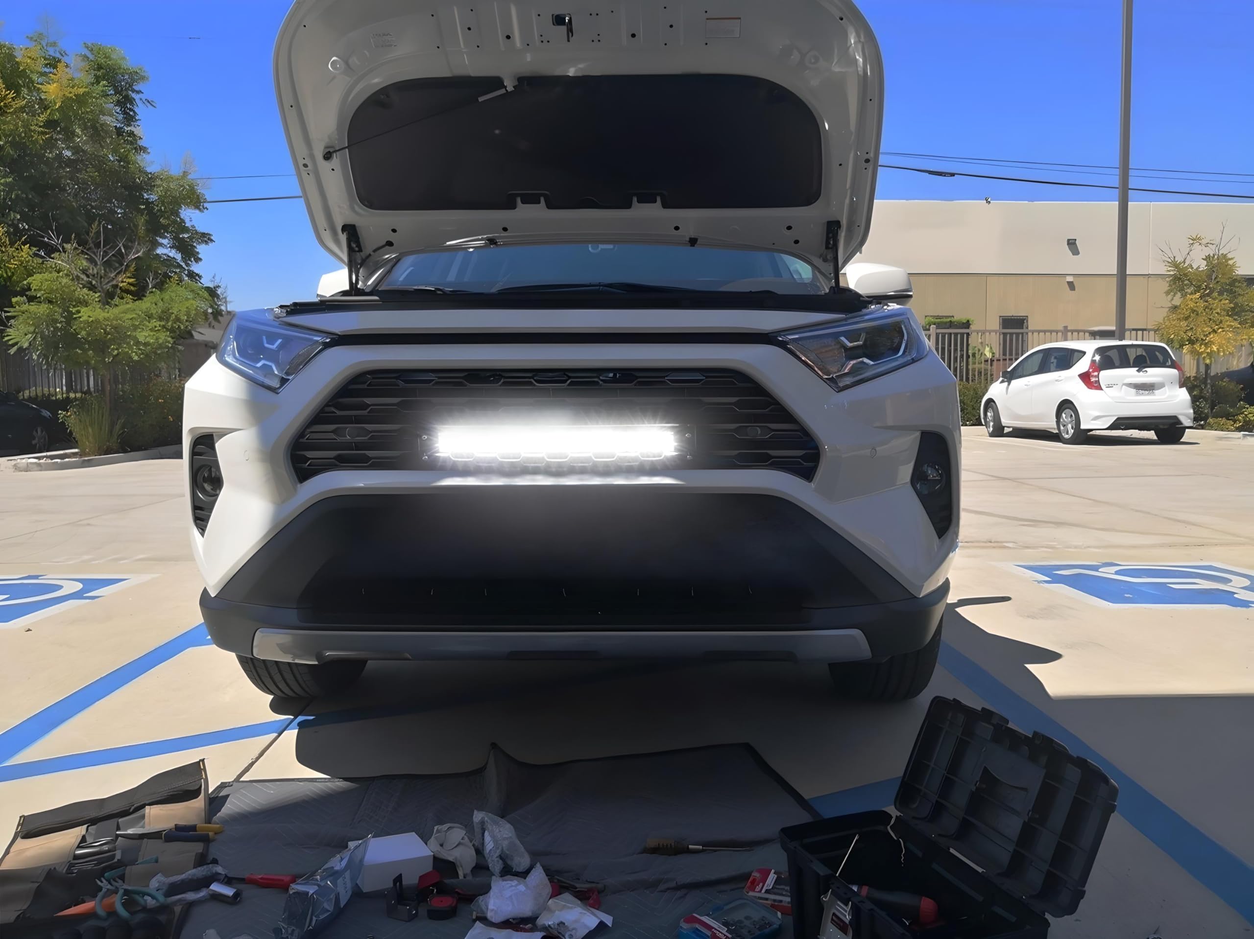 Amazon.com: iJDMTOY Behind Front Grille 20-Inch LED Light Bar Kit