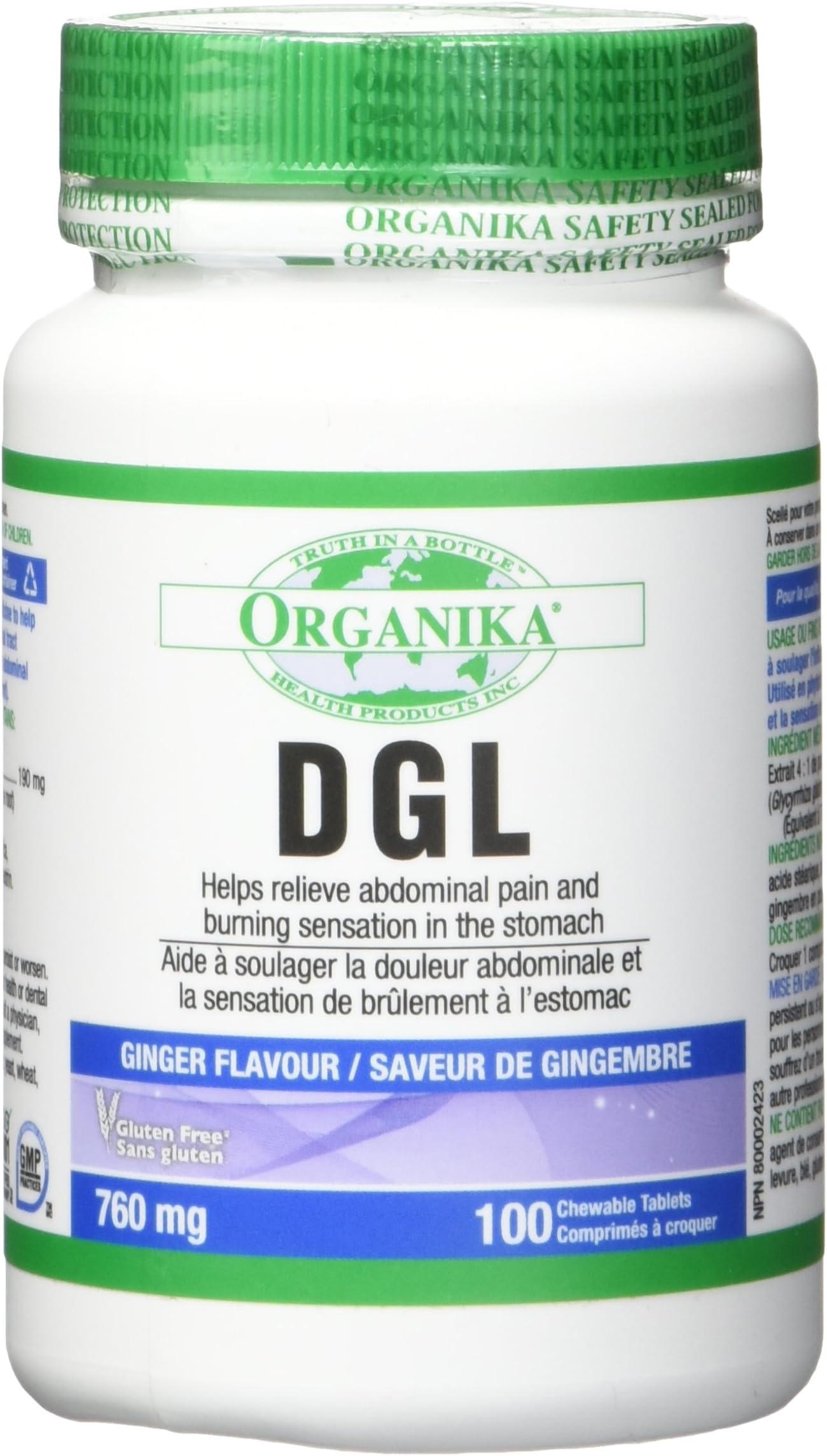 Organika Dgl (Deglycyrrhizinated Licorice) -100 Tablets by Organika