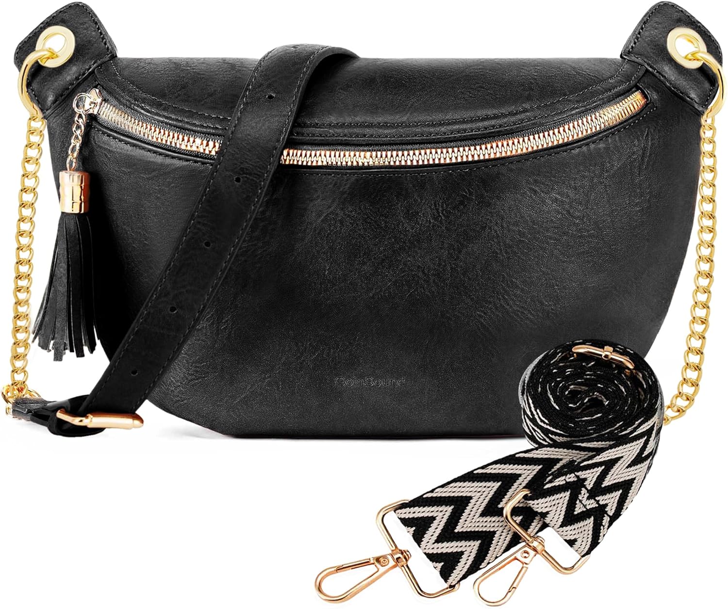 Crossbody Bags for Women with Wallet Cross body bag Bum Bags for Women Fashion Fanny Packs Waterproof Brown
