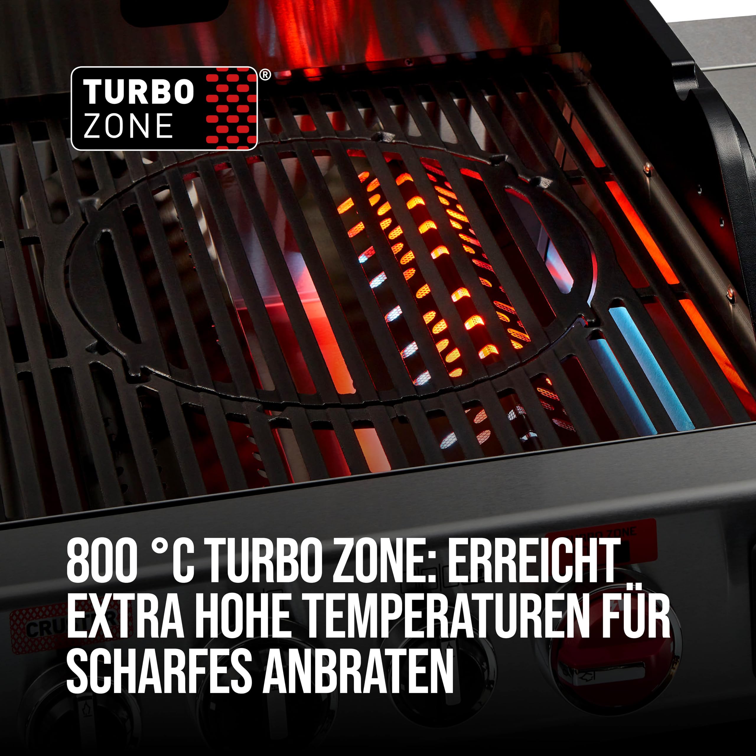 Enders® Gasgrill UNIQ 4 IK CRUSTER®, 4-Edelstahlbrenner, mehrstufige Drehregler, 800 °C TURBO ZONE™, SWITCH GRID™, HEAT RANGE™, SIMPLE CLEAN™, doppelwandige Garhaube, GN ½ Container, Bambusbrett #8702