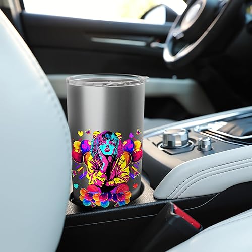 Miniatura 6 de Streetwear synthwave 80s 90s retro anime Emo clown fashion Stainless Steel Insulated Tumbler