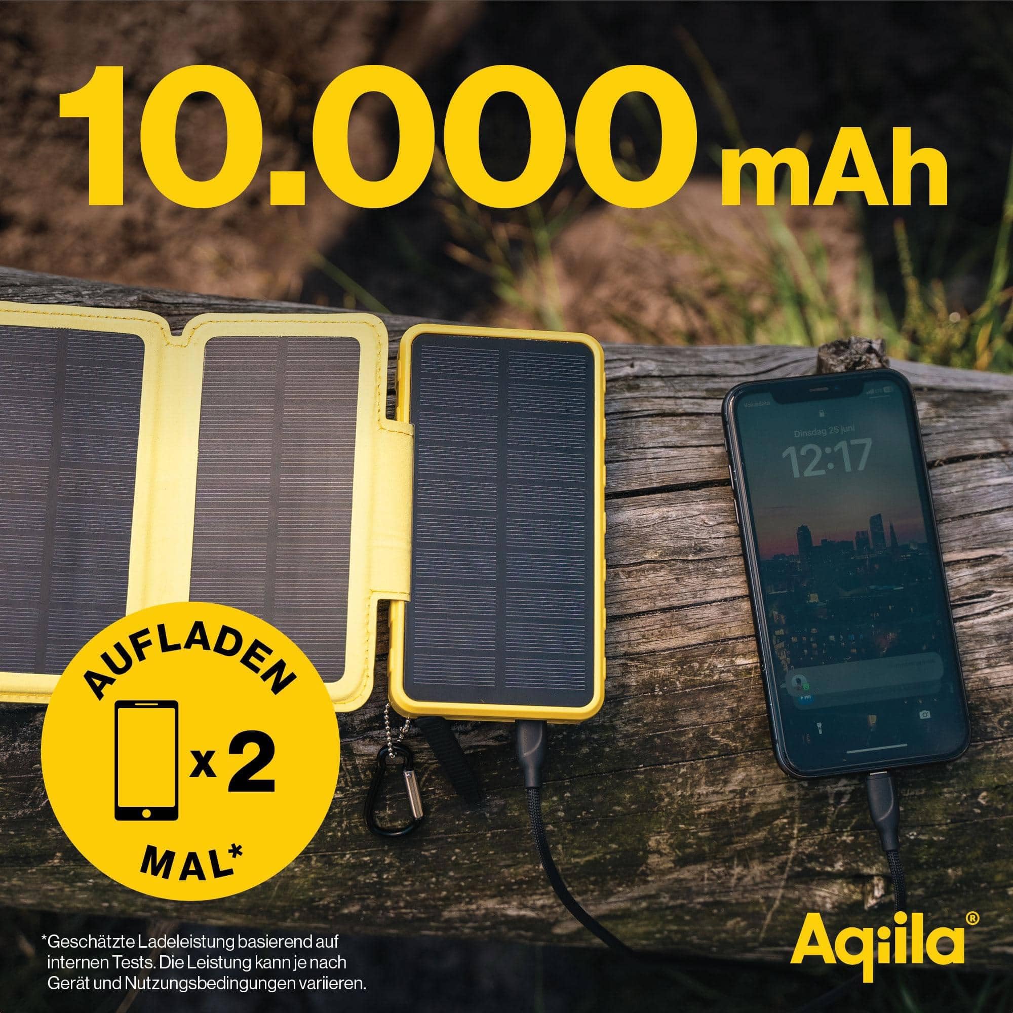 Powerbird BS10 AQPBPBIBS1SG973 - Batería externa solar (6 W, 10000 mAh)