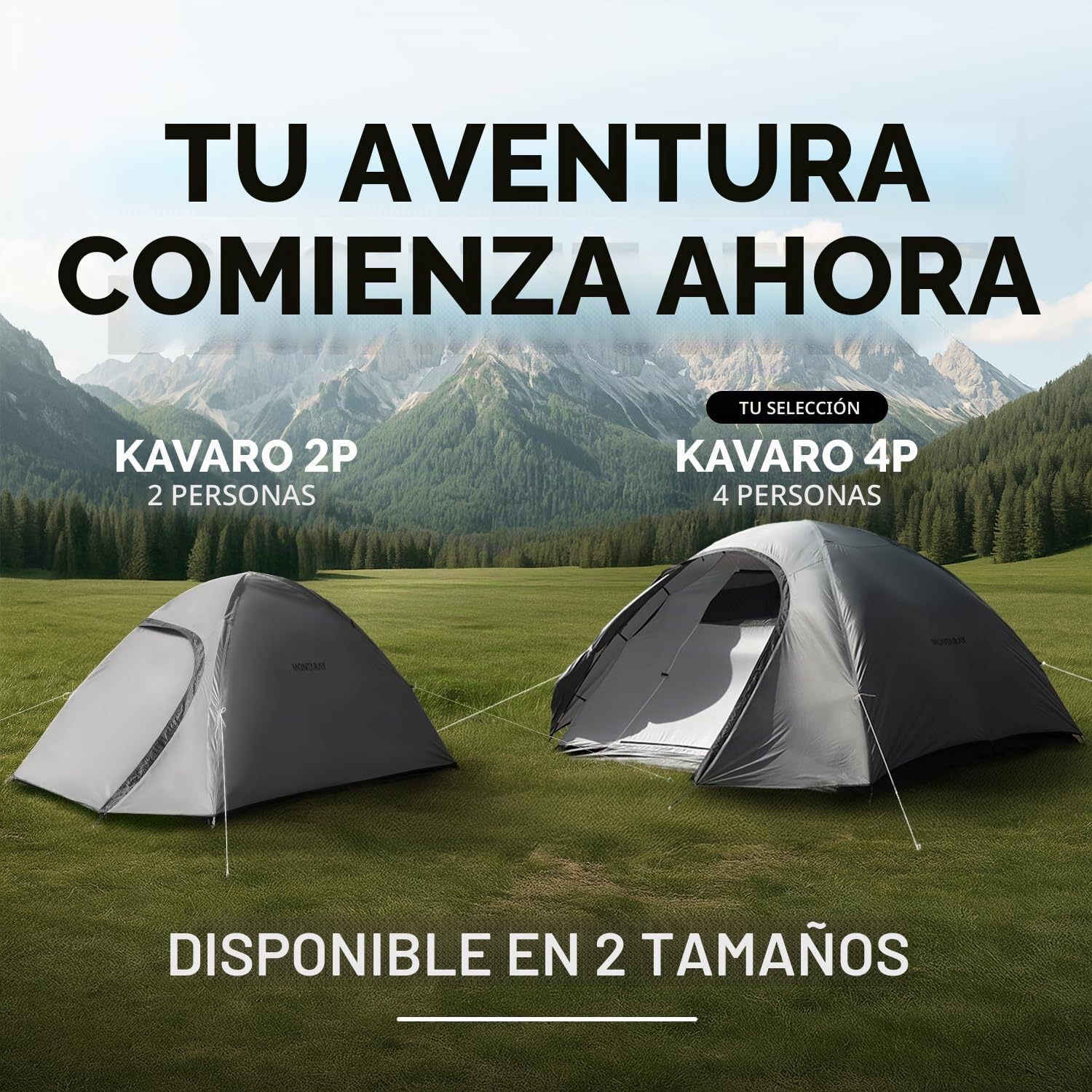 Tienda de campaña para 2 y 4 personas, doble pared, con protección contra mosquitos, montaje rápido, impermeable, resistente al viento y transpirable, ligera, plegable, incluye bolsa de