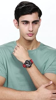 Casio G-Shock GA-1000-4BDR Analog-Digital Black Dial Men Watch Red