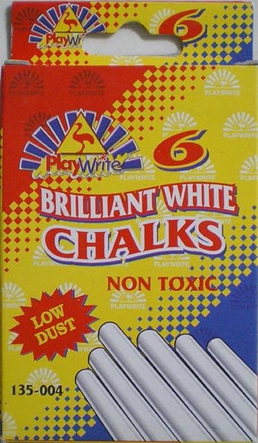 Playwrite Brilliant White Chalks 6 Pack