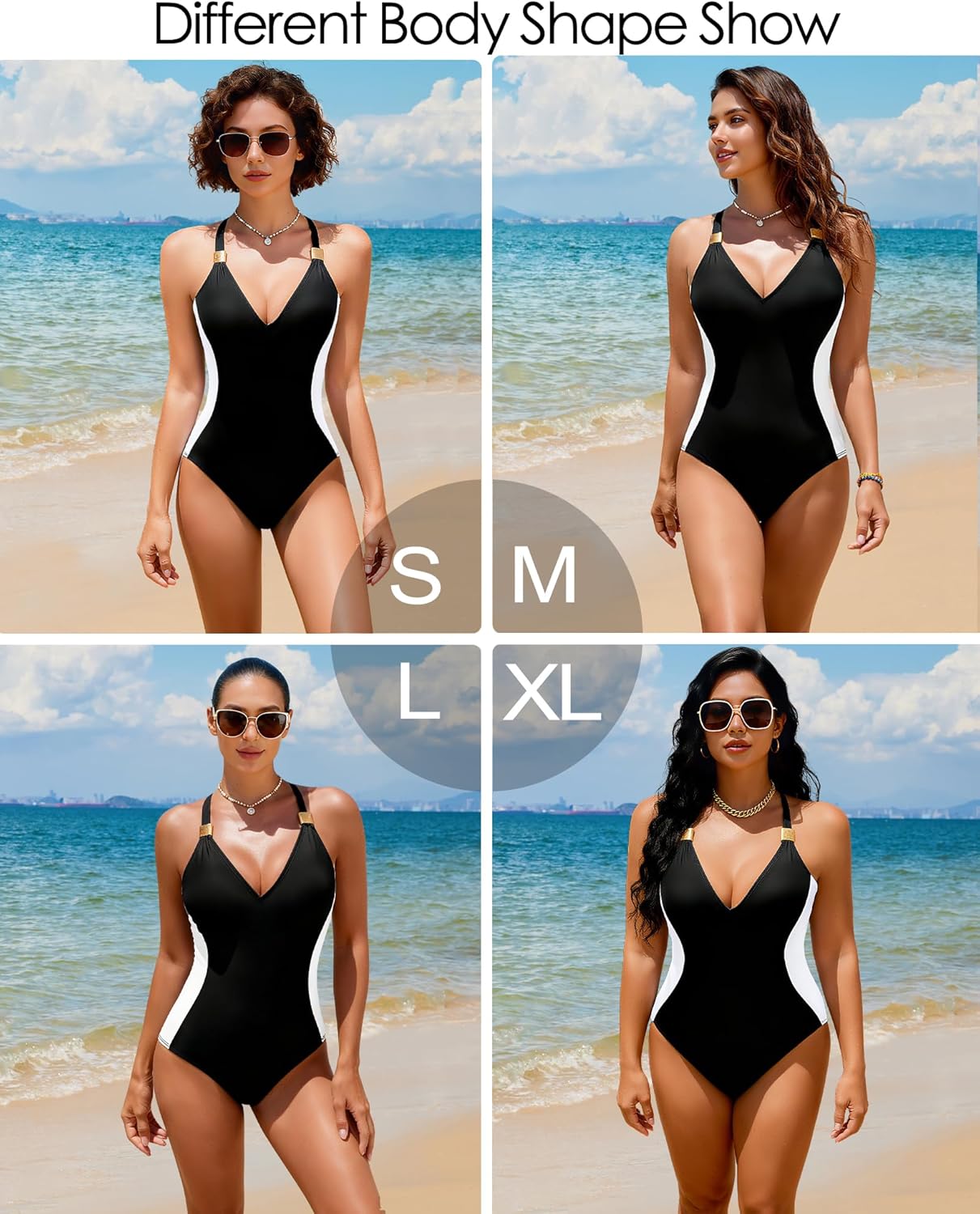 XUNYU One Piece Swimsuit Women Slimming Tummy Control Bathing Suit Color Block Shapewear Swim Suits Modest Full Coverage 2026 - Image 6