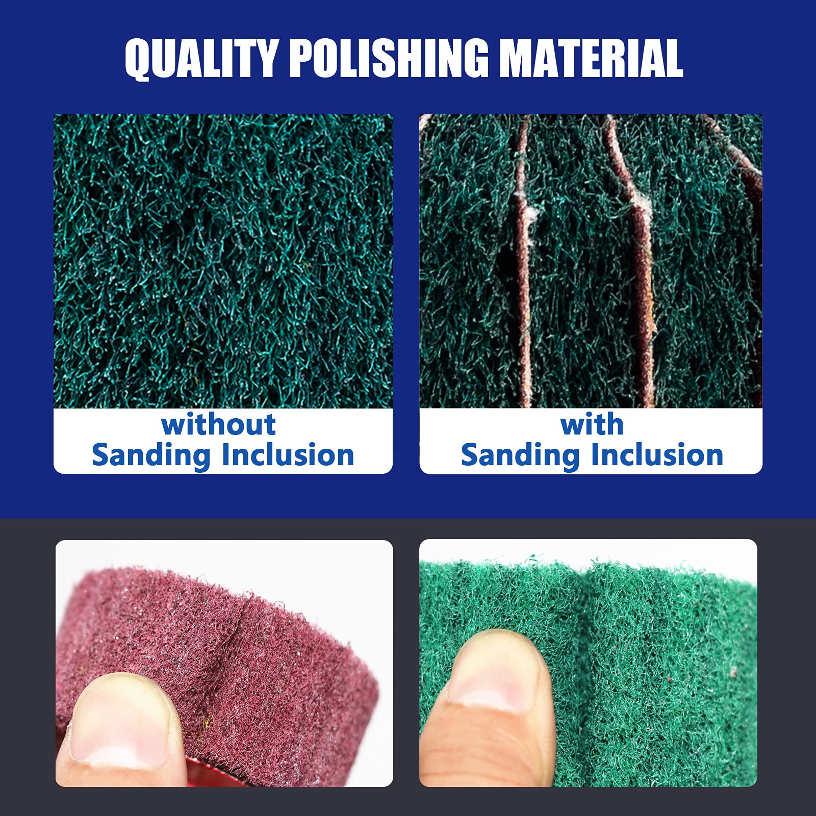 Glarks 10pc Drill Buffing Kit - Polishing & Cleaning Pads -5