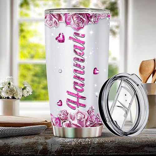 Miniatura 4 de WONWIX Regalos personalizados de flamenco rosa para mujeres y adultos, botellas de agua, taza para beber café, profesores, niños, joyería de regalo