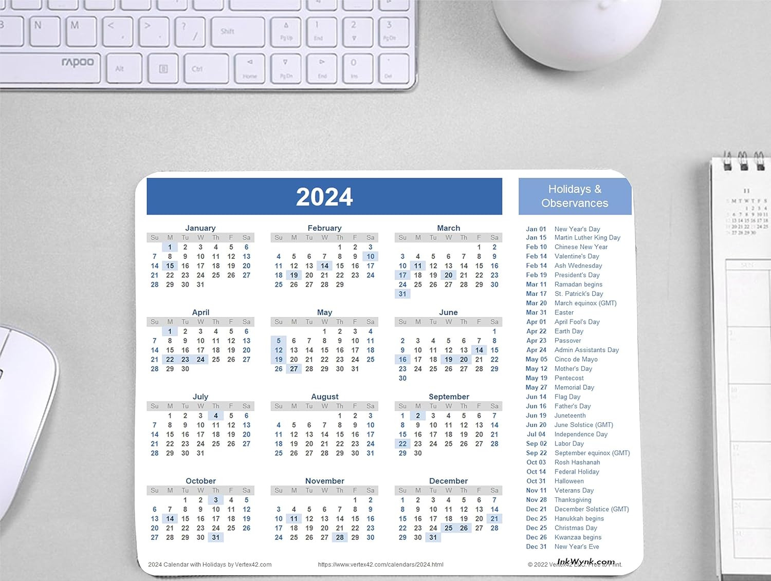 APSRA 2024 Calendar Mouse Pad 1