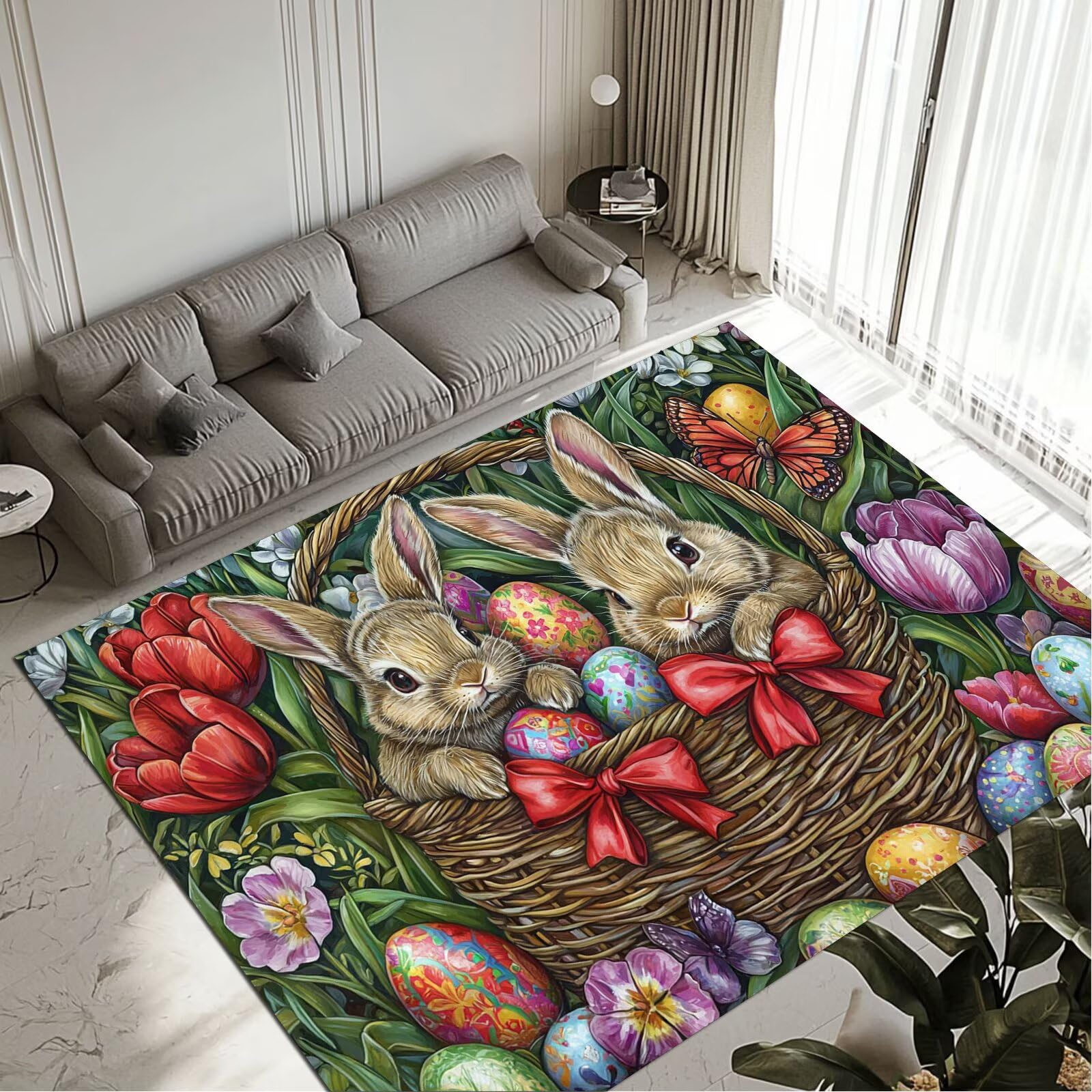 Tapis Rabbit 50x80cm lavable et imperméable pour salon et chambre